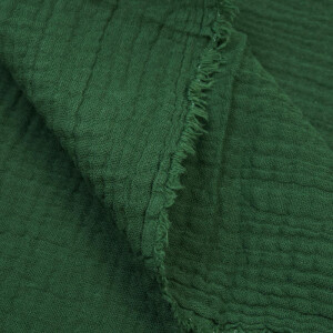 ORGANIC DOUBLE GAUZE BASIC JUNIPER GREEN