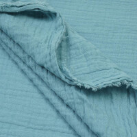 ORGANIC DOUBLE GAUZE BASIC PORCELAIN BLUE