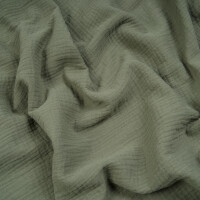 ORGANIC DOUBLE GAUZE BASIC DEEP AGAVE GREEN
