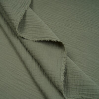 ORGANIC DOUBLE GAUZE BASIC DEEP AGAVE GREEN