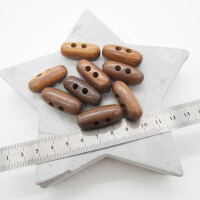 WOODEN TOGGLE BUTTON DARK BROWN 31 mm