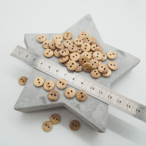 OLIVE WOOD BUTTON NATURE 11 mm