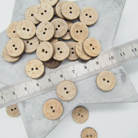 COCONUT BUTTON NATURE 15 mm