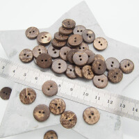 COCONUT BUTTON DARK BROWN 12 mm