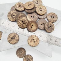 COCONUT BUTTON DARK BROWN 20 mm