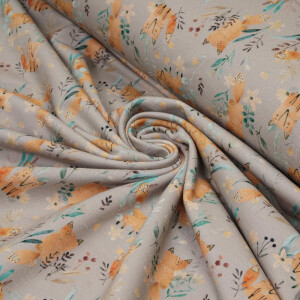 FRENCH TERRY LITTLE FOX TAUPE