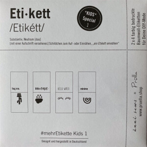 WOVEN LABEL #MEHRETIKETTE (8pc) KIDS SPECIAL