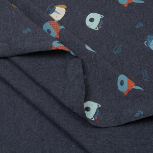 JERSEY SWEET PIRATES INDIGO MELANGE