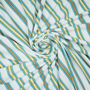 JERSEY MULTI STRIPES OFFWHITE/SKY BLUE