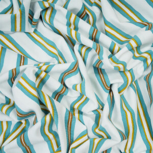 JERSEY MULTI STRIPES OFFWHITE/SKY BLUE