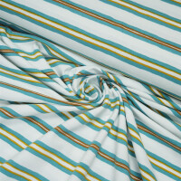 JERSEY MULTI STRIPES OFFWHITE/SKY BLUE
