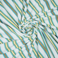 JERSEY MULTI STRIPES OFFWHITE/SKY BLUE