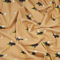 ORGANIC FRENCH TERRY ZOO ON WHEELS INDIAN TAN