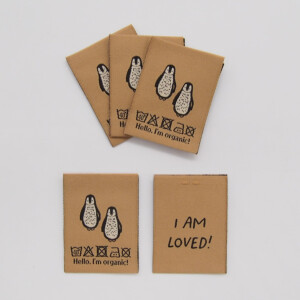 WOVEN LABEL PENGUINS TOFFEE (5 pcs)
