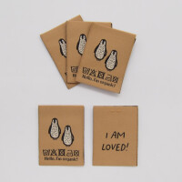 WOVEN LABEL PENGUINS TOFFEE (5 pcs)