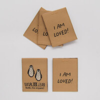 WOVEN LABEL PENGUINS TOFFEE (5 pcs)