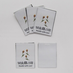 WOVEN LABEL FLOWERS (5 pcs)