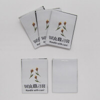 WOVEN LABEL FLOWERS (5 pcs)