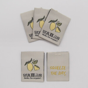 WOVEN LABEL LEMON (5 pcs)