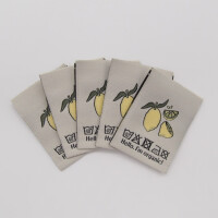 WOVEN LABEL LEMON (5 pcs)