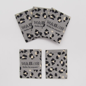 WOVEN LABEL LEO GREY  (5 pcs)