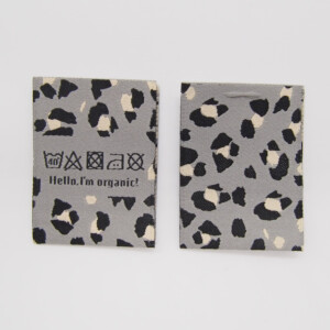 WOVEN LABEL LEO GREY  (5 pcs)