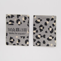WOVEN LABEL LEO GREY  (5 pcs)