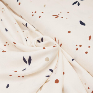 VISCOSE CREPE PETALS CREAMY WHITE