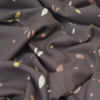 VISCOSE CREPE PETALS CALM GREY
