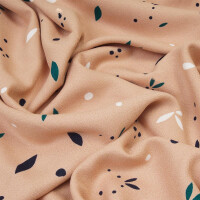 VISCOSE CREPE PETALS ROSE