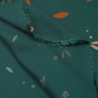 VISCOSE CREPE PETALS BOTTLE GREEN
