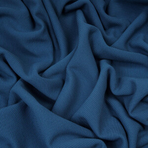 COTTON OTTOMAN JEANS BLUE