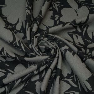 VISCOSE FLORAL SHADE CALM GREY