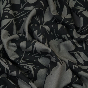 VISCOSE FLORAL SHADE CALM GREY