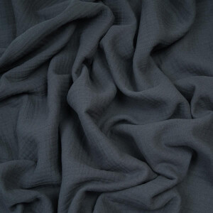 ORGANIC DOUBLE GAUZE BASIC DARK GREY