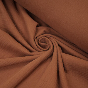 ORGANIC DOUBLE GAUZE BASIC NOUGAT BROWN