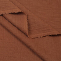ORGANIC DOUBLE GAUZE BASIC NOUGAT BROWN