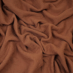 ORGANIC DOUBLE GAUZE PLUMETI NOUGAT BROWN