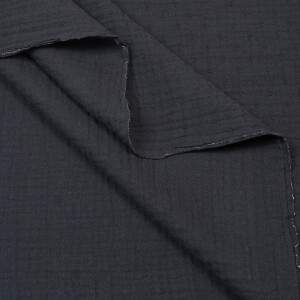 ORGANIC DOUBLE GAUZE PLUMETI GRAPHITE GREY