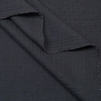 ORGANIC DOUBLE GAUZE PLUMETI GRAPHITE GREY