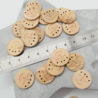 WOODEN BUTTON FUNNY FACES FINN 18 mm