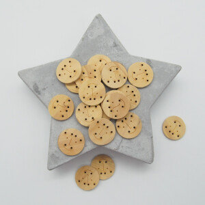 WOODEN BUTTON FUNNY FACES FREDDIE 23 mm