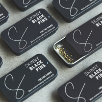 SKINNY BLACK PINS 100 pc
