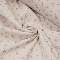 ORGANIC DOUBLE GAUZE COTTON FLOWER ROSE