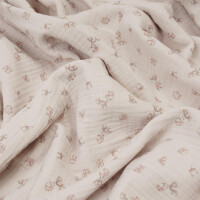 ORGANIC DOUBLE GAUZE COTTON FLOWER ROSE