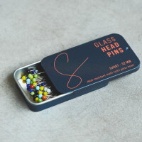 GLASS HEAD PINS 32 mm (100 pc)