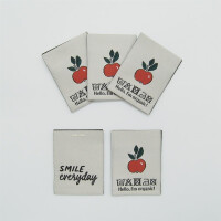 WOVEN LABEL APPLE (5 pcs)