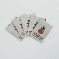 WOVEN LABEL APPLE (5 pcs)