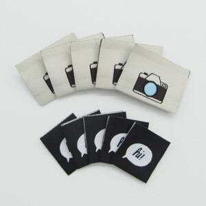 WOVEN LABEL SET CAMERA/HI (10 pcs)