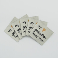 WOVEN LABEL MY GRANDMA MADE THIS (5 pcs)